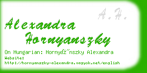 alexandra hornyanszky business card